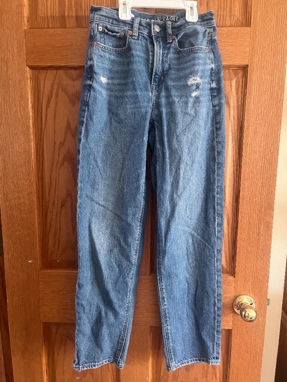 American Eagle high-rise baggy straight jeans